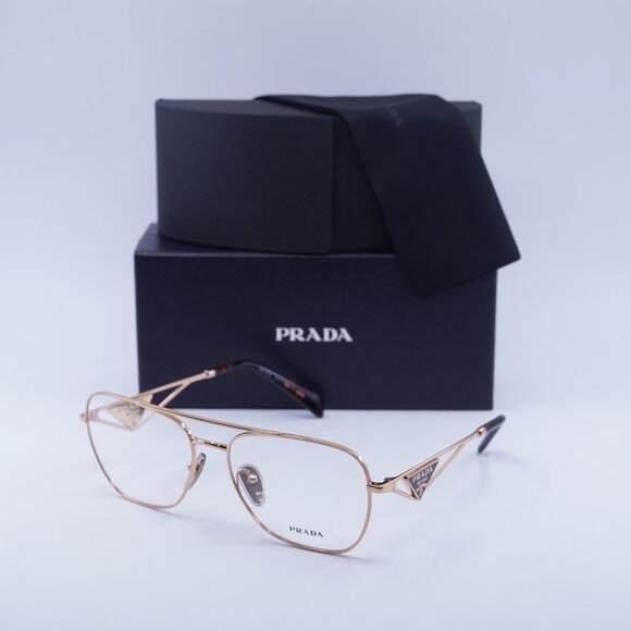 Prada PRB50V SVF1O1 Eyeglasses Rose Gold 59mm Aviator Frame - Picture 9 of 9